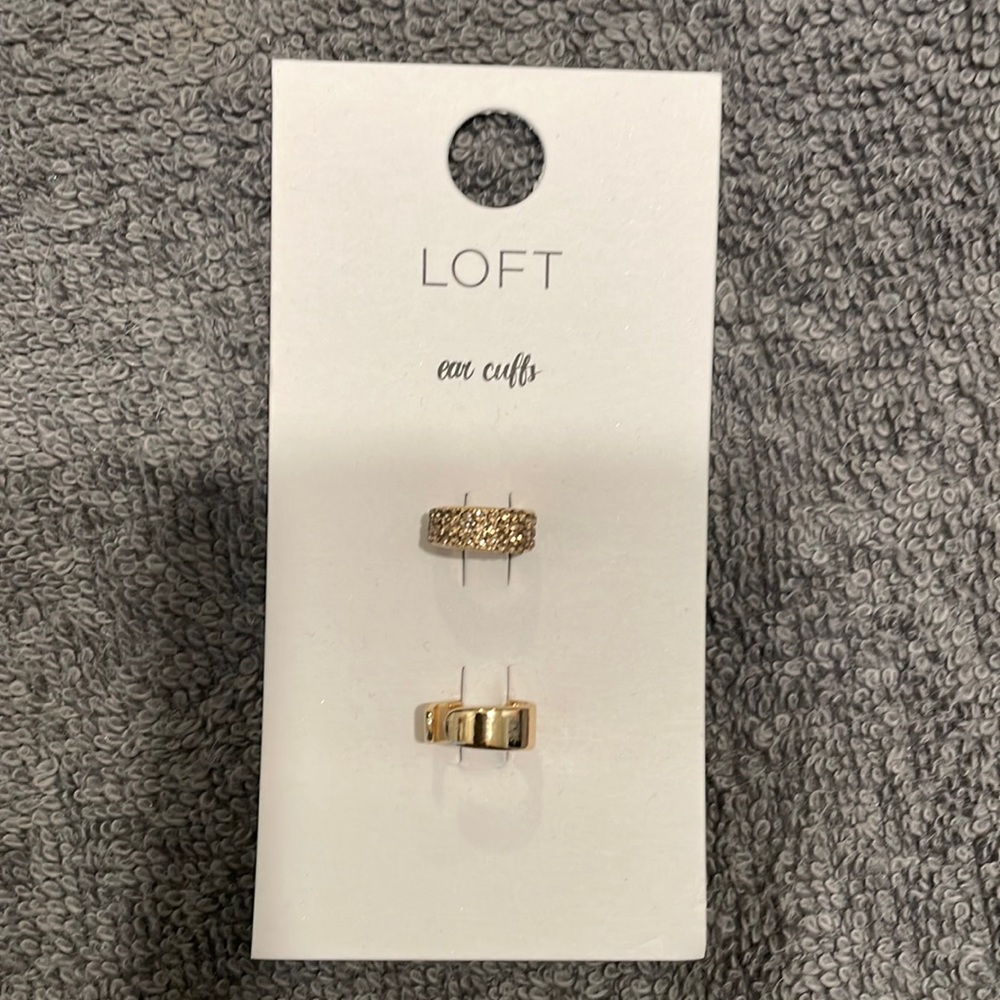 Loft Pave Ear Cuff Set in Gold